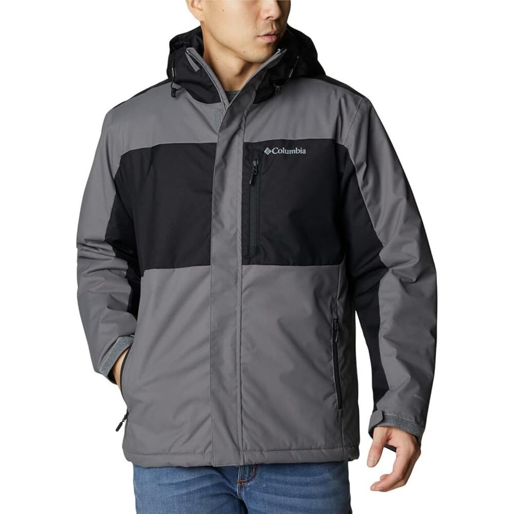 NWT Columbia Men's Tipton Peak II Insulated Jacket, City Grey/Black-Sz Small